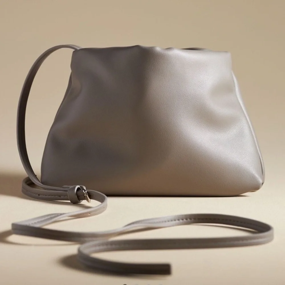 Anthropologie Cinched Faux-Leather Clutch . NWT - Picture 6 of 8